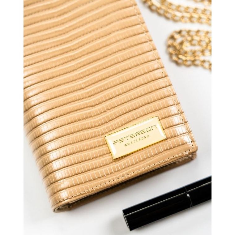 Portfel, beżowy, skóra ekologiczna, Peterson