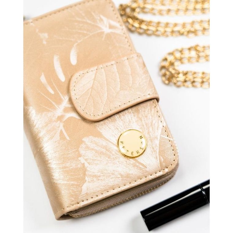 Portfel, beżowy, skóra ekologiczna, Peterson