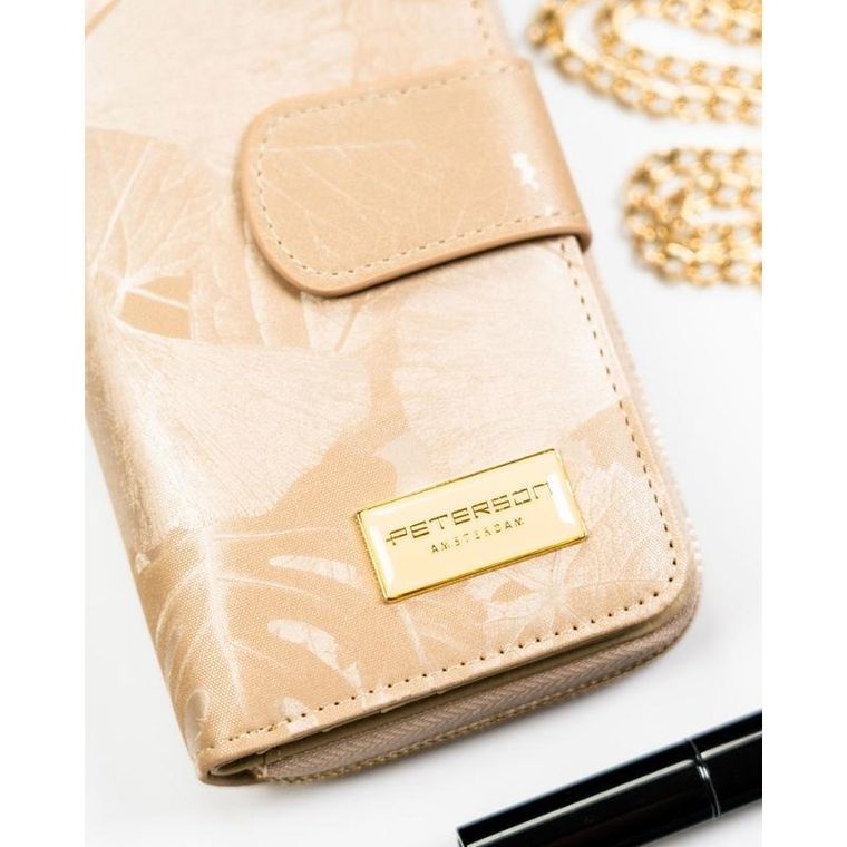 Portfel, beżowy, skóra ekologiczna, Peterson