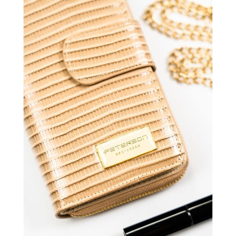 Portfel, beżowy, skóra ekologiczna, Peterson