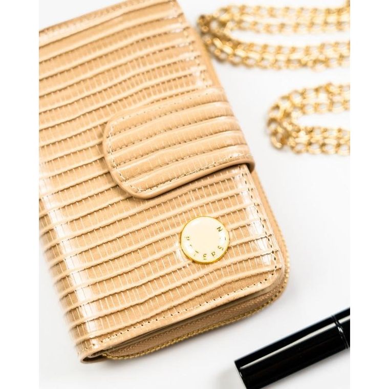 Portfel, beżowy, skóra ekologiczna, Peterson