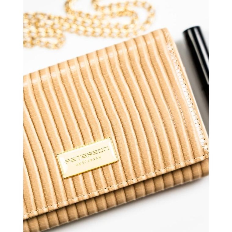 Portfel, beżowy, skóra ekologiczna, Peterson