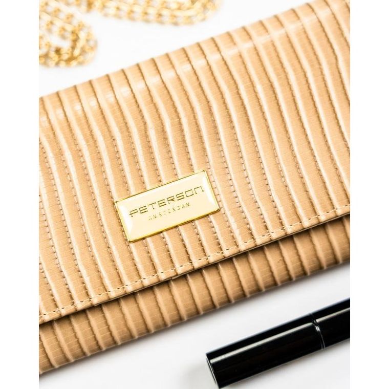 Portfel, beżowy, skóra ekologiczna, Peterson