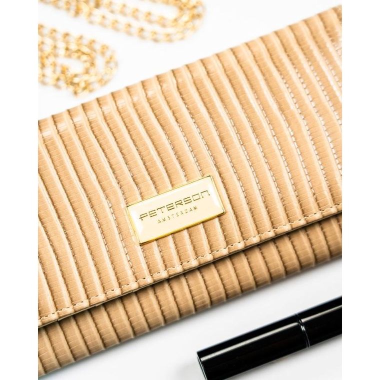 Portfel, beżowy, skóra ekologiczna, Peterson