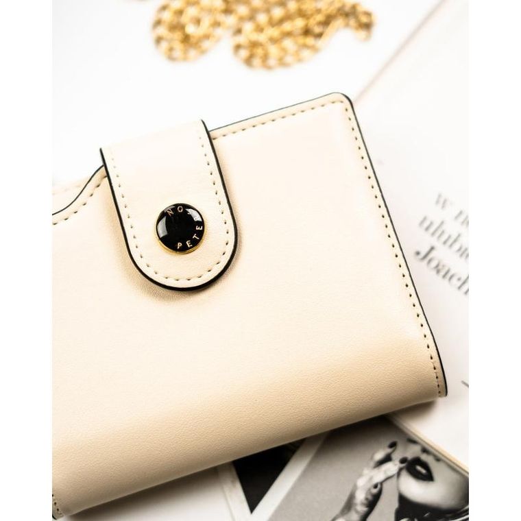 Portfel, beżowy, skóra ekologiczna, Peterson