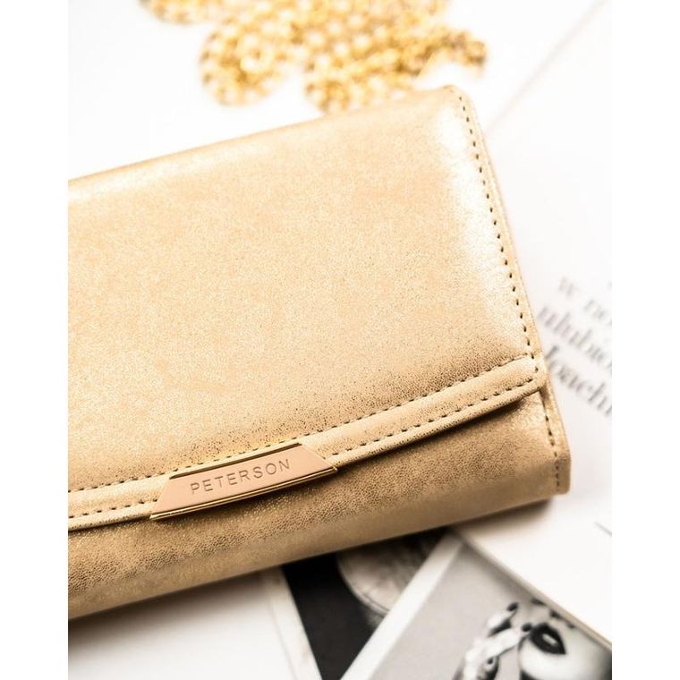 Portfel, beżowy, skóra ekologiczna, Peterson