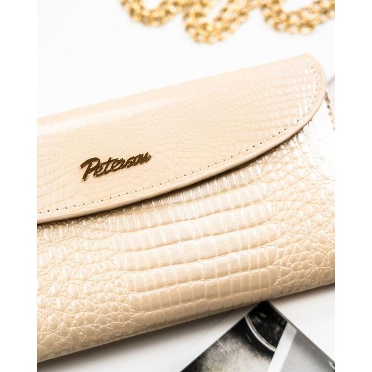 Portfel, beżowy, skóra ekologiczna, Peterson