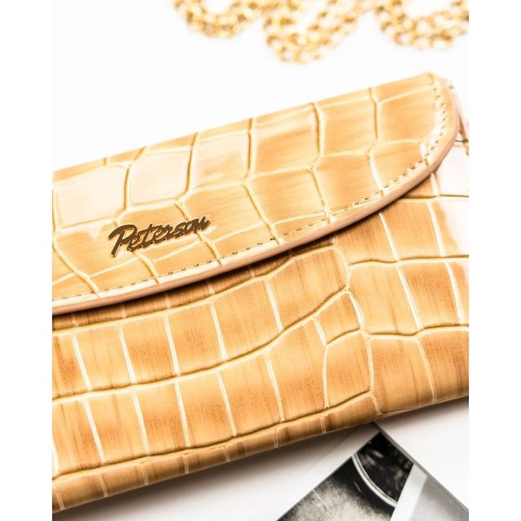 Portfel, beżowy, skóra ekologiczna, Peterson