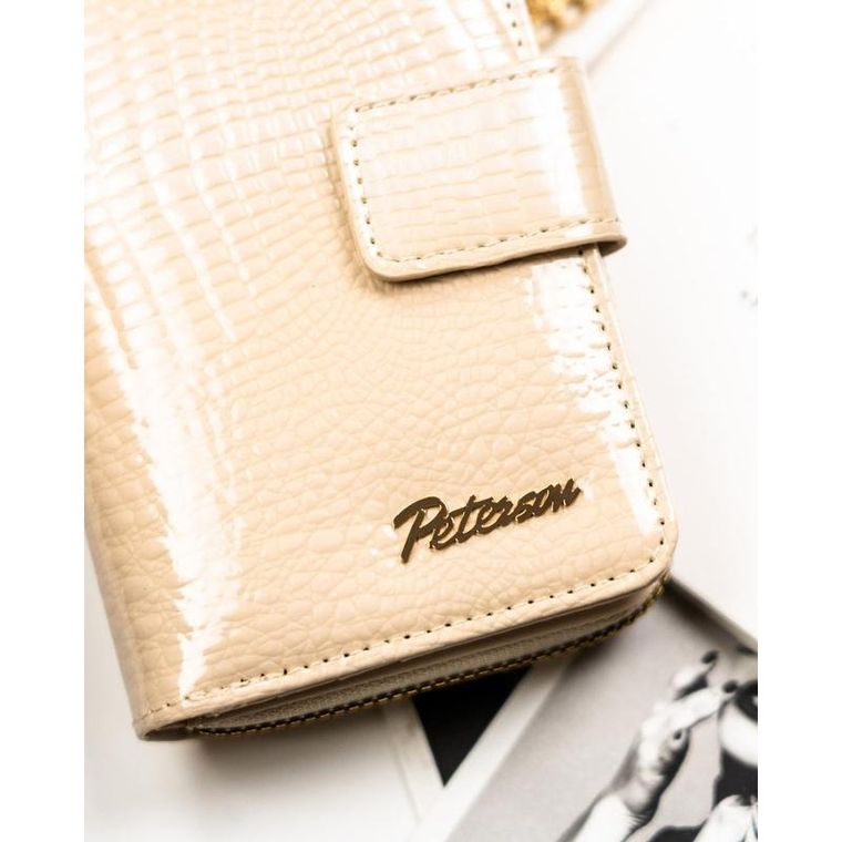 Portfel, beżowy, skóra ekologiczna, Peterson