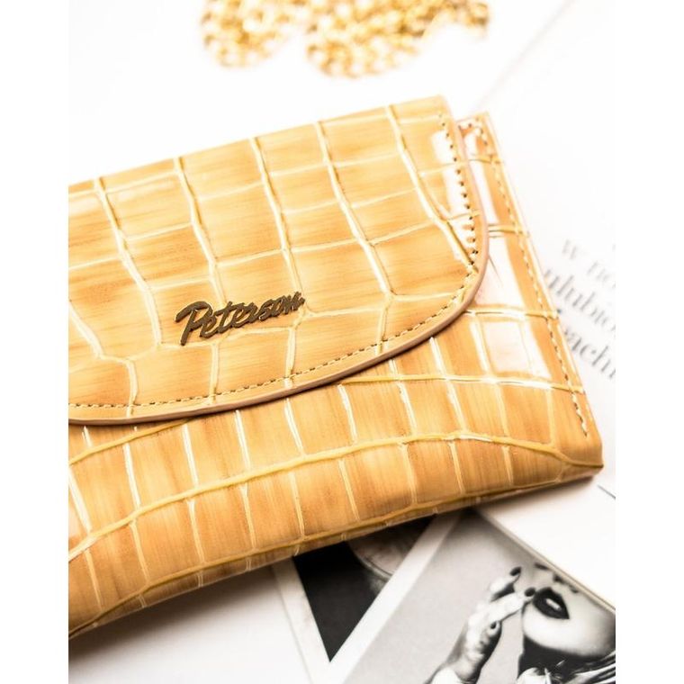 Portfel, beżowy, skóra ekologiczna, Peterson