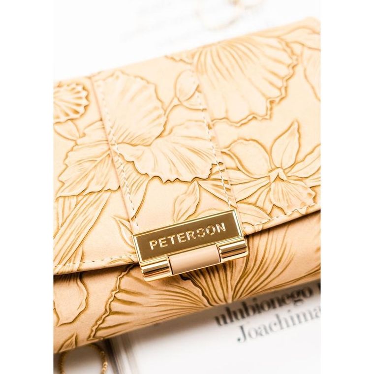 Portfel, beżowy, skóra ekologiczna, Peterson