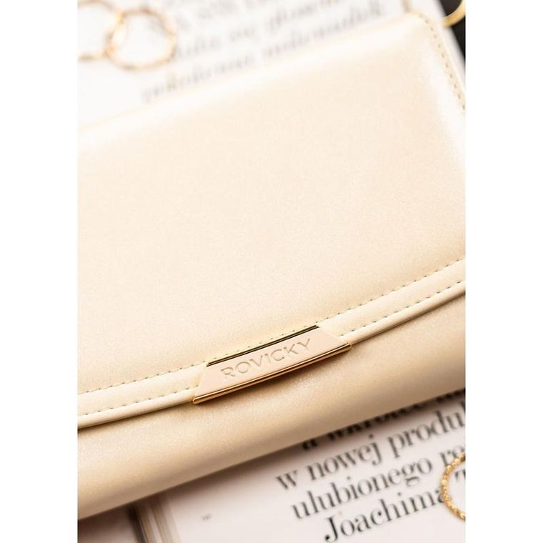 Portfel, beżowy, skóra ekologiczna, Rovicky