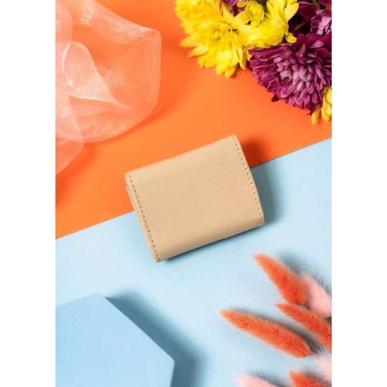 Portfel, beżowy, skórzany, Rovicky