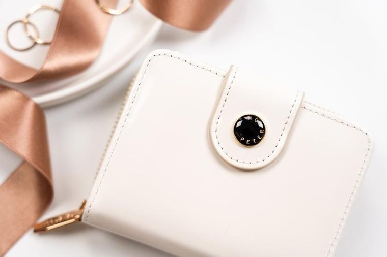 Portfel, biały, skóra ekologiczna, Peterson