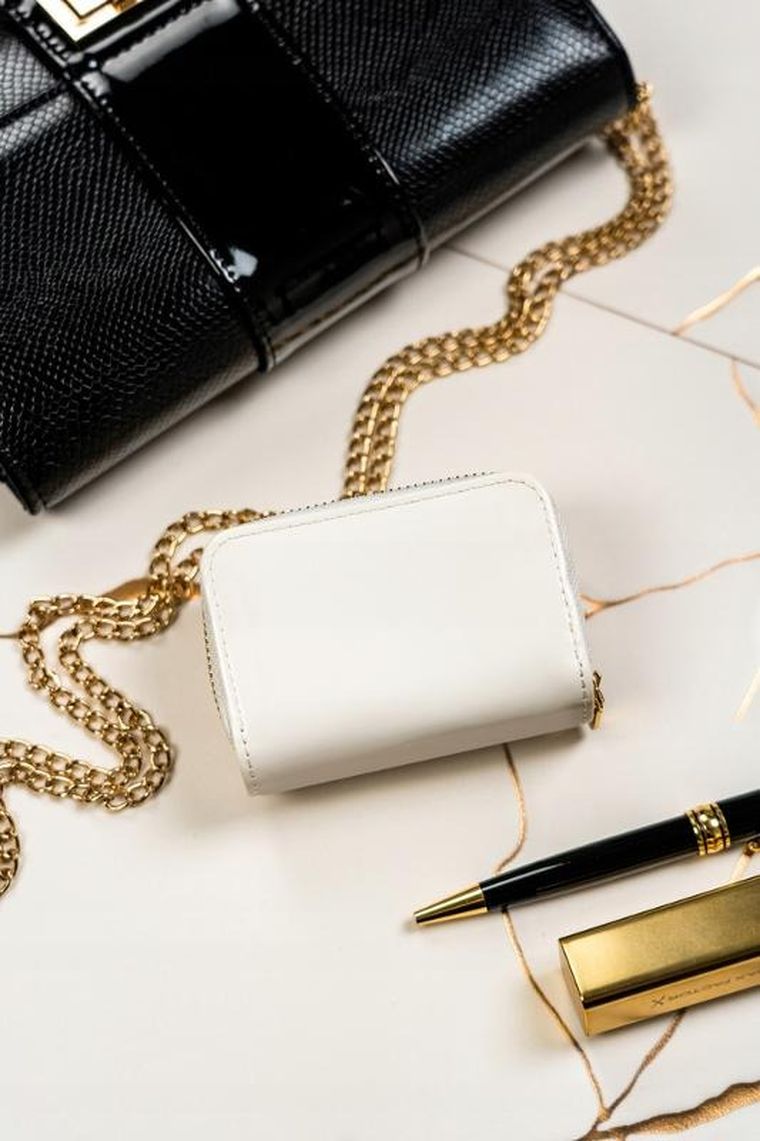 Portfel, biały, skóra ekologiczna, Peterson