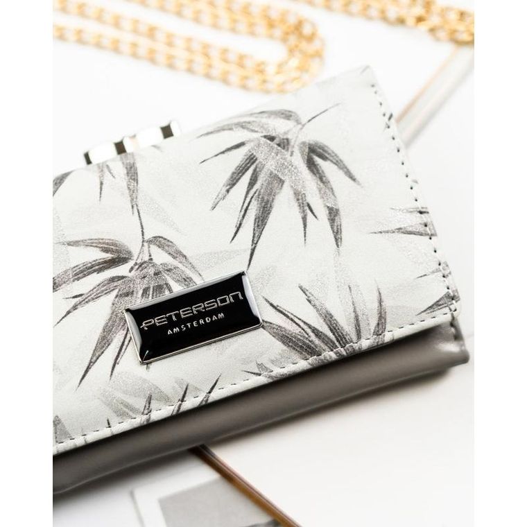 Portfel, biały, skóra ekologiczna, Peterson
