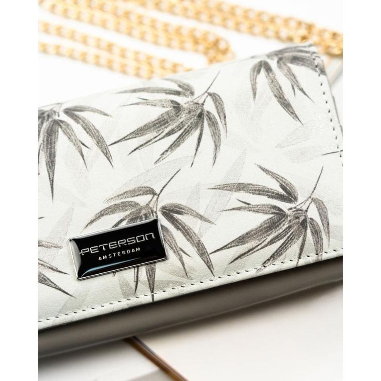 Portfel, biały, skóra ekologiczna, Peterson