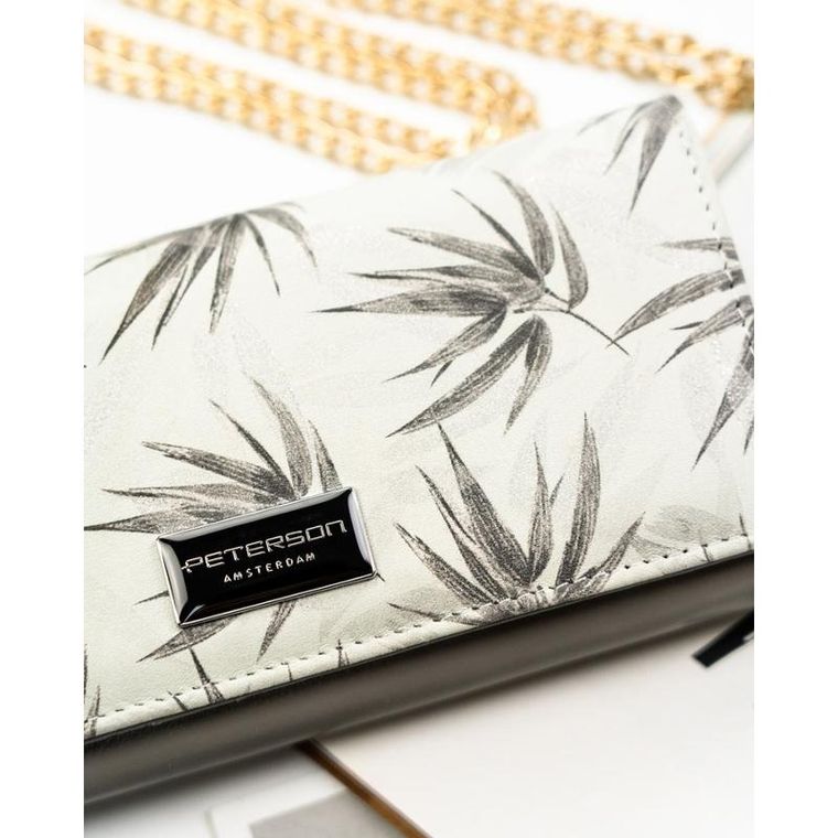 Portfel, biały, skóra ekologiczna, Peterson