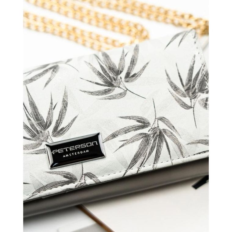 Portfel, biały, skóra ekologiczna, Peterson