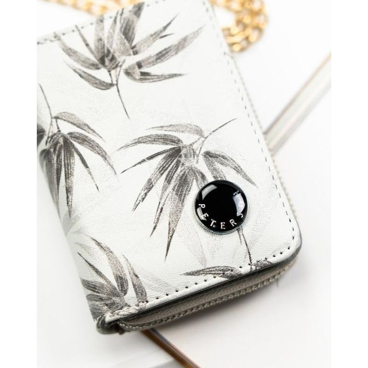 Portfel, biały, skóra ekologiczna, Peterson