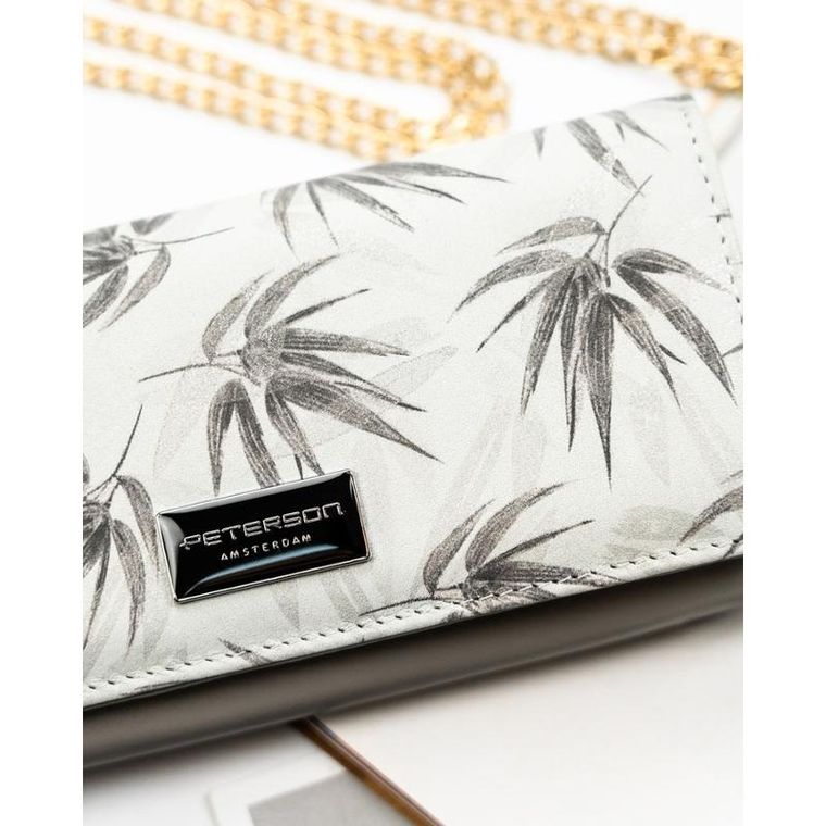 Portfel, biały, skóra ekologiczna, Peterson