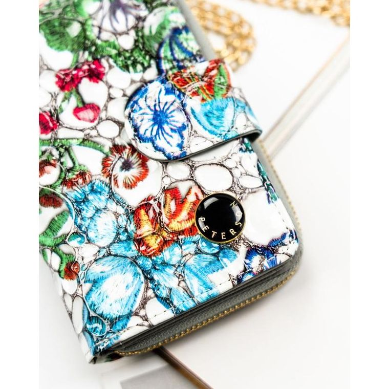 Portfel, biały, skóra ekologiczna, Peterson