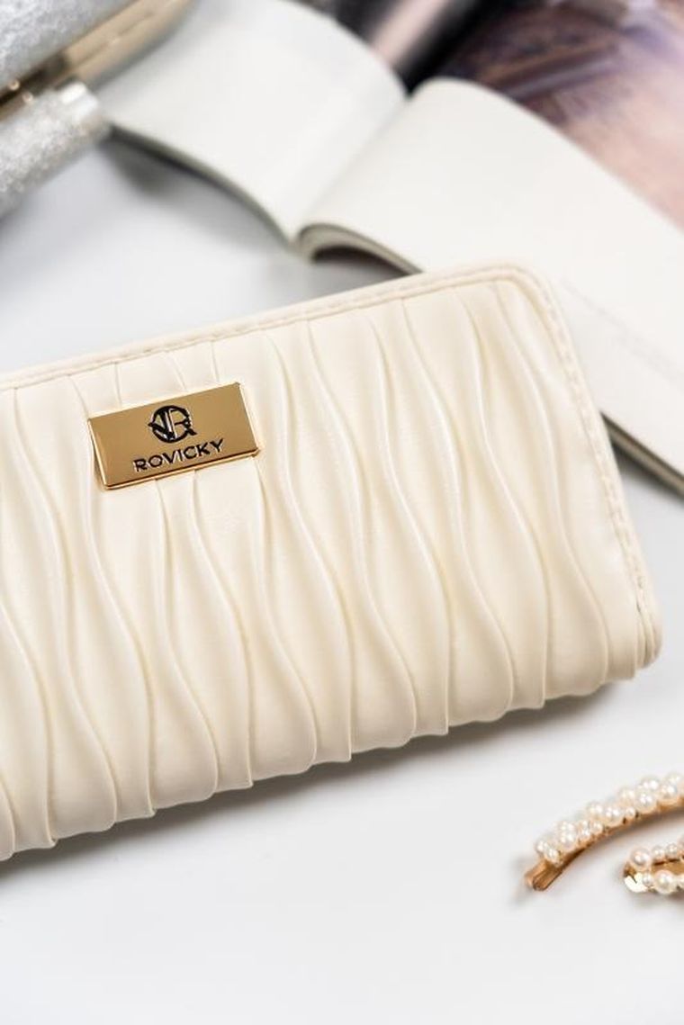 Portfel, biały, skóra ekologiczna, Rovicky