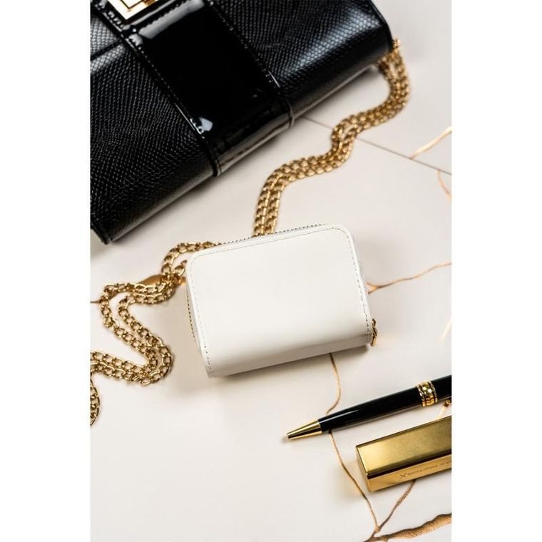 Portfel, biały, skórzany, RFID, Peterson