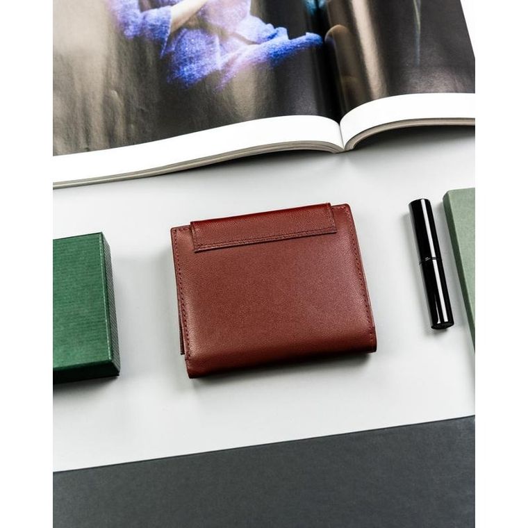 Portfel, bordowy, skórzany, 4U Cavaldi