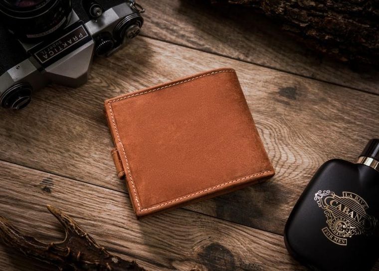 Portfel, brązowy, skórzany, Always Wild