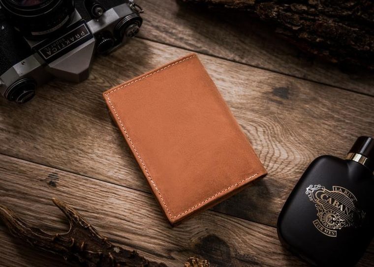 Portfel, brązowy, skórzany, Always Wild