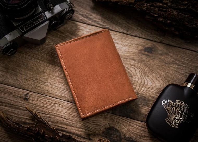 Portfel, brązowy, skórzany, Always Wild