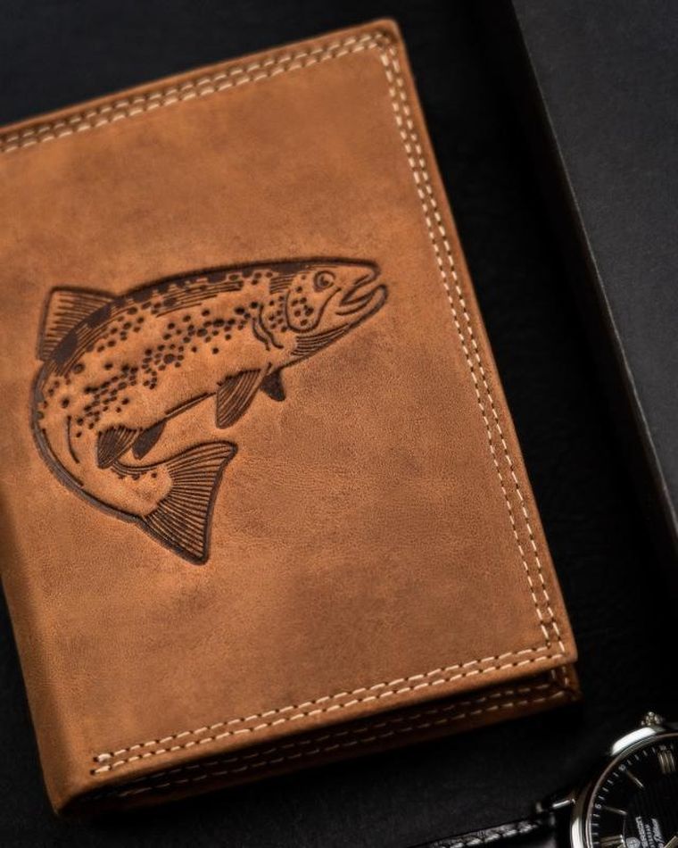 Portfel, brązowy, skórzany, Always Wild