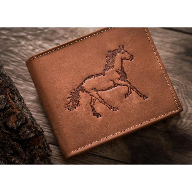 Portfel, brązowy, skórzany, Always Wild