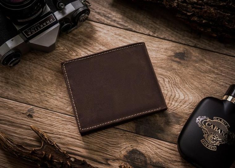 Portfel, brązowy, skórzany, RFID, Always Wild