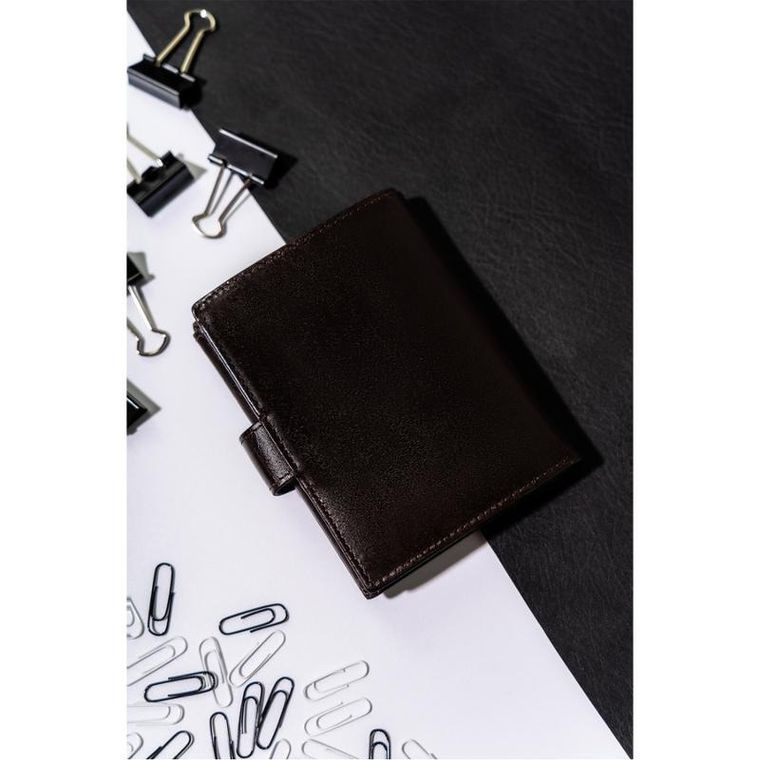 Portfel, brązowy, skórzany, Rovicky