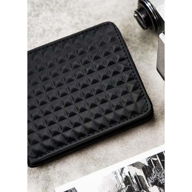 Portfel, czarny, skóra ekologiczna, Peterson