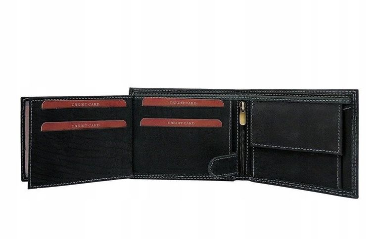 Portfel, czarny, skórzany, Always Wild