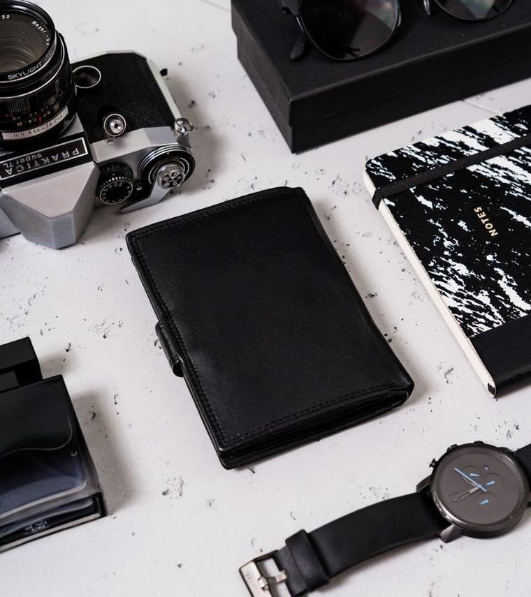 Portfel, czarny, skórzany, Always Wild