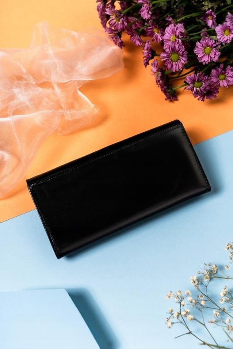 Portfel, czarny, skórzany, Lorenti