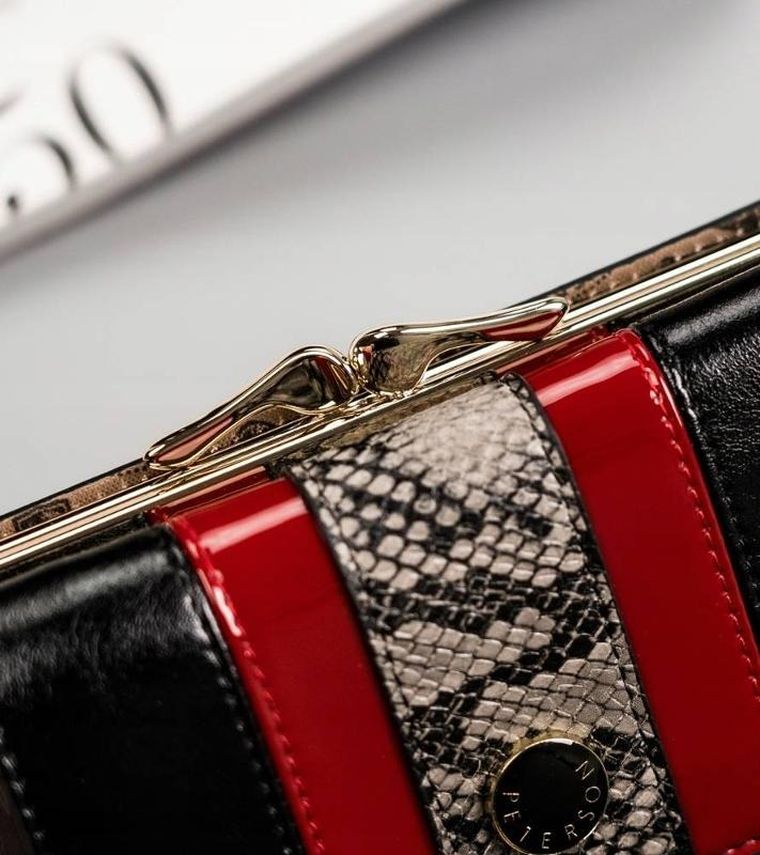 Portfel, czarny, skórzany, Peterson