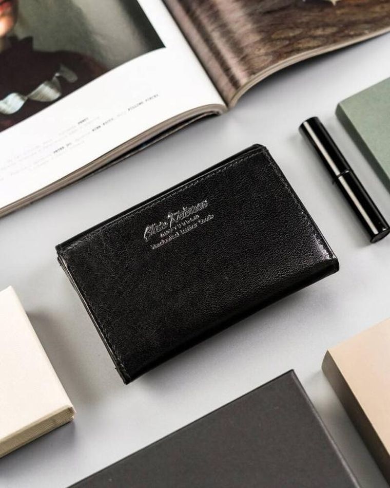 Portfel, czarny, skórzany, Peterson