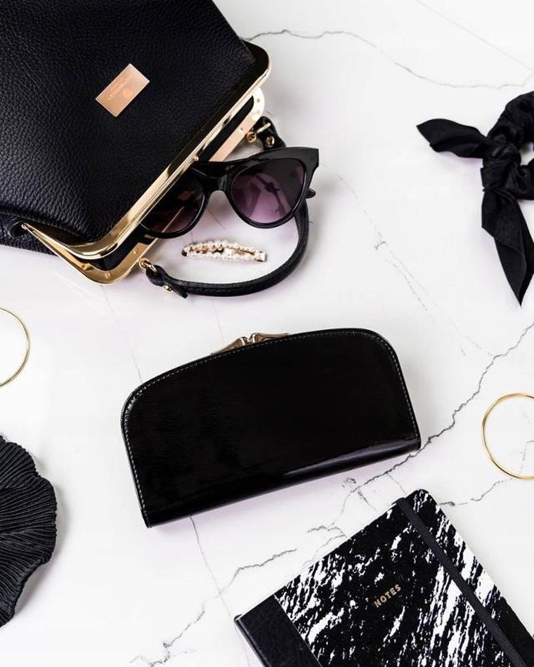 Portfel, czarny, skórzany, Peterson