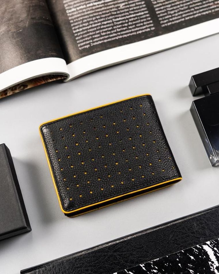 Portfel, czarny, skórzany, Peterson