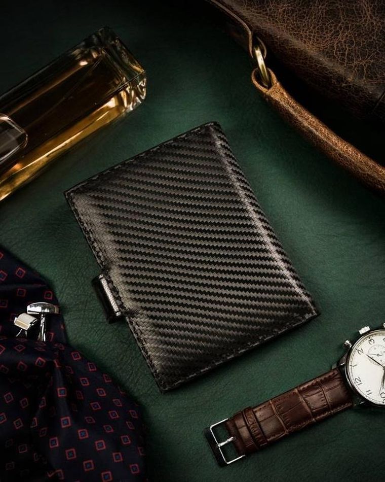 Portfel, czarny, skórzany, Peterson