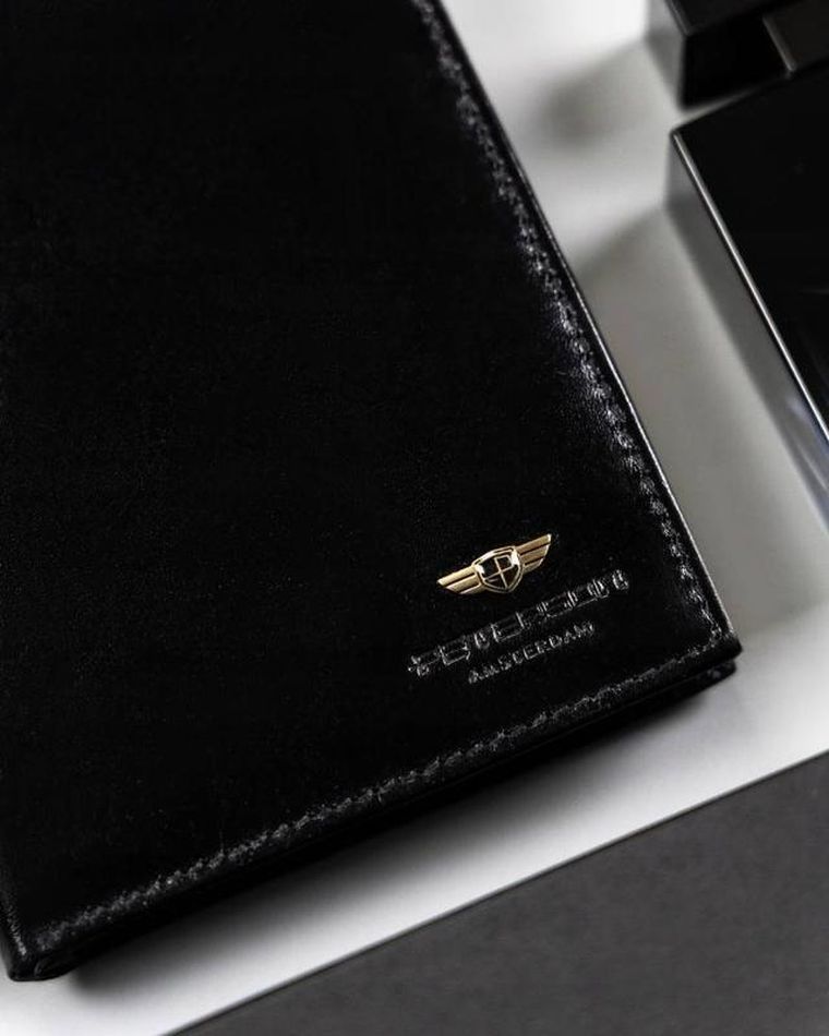 Portfel, czarny, skórzany, Peterson