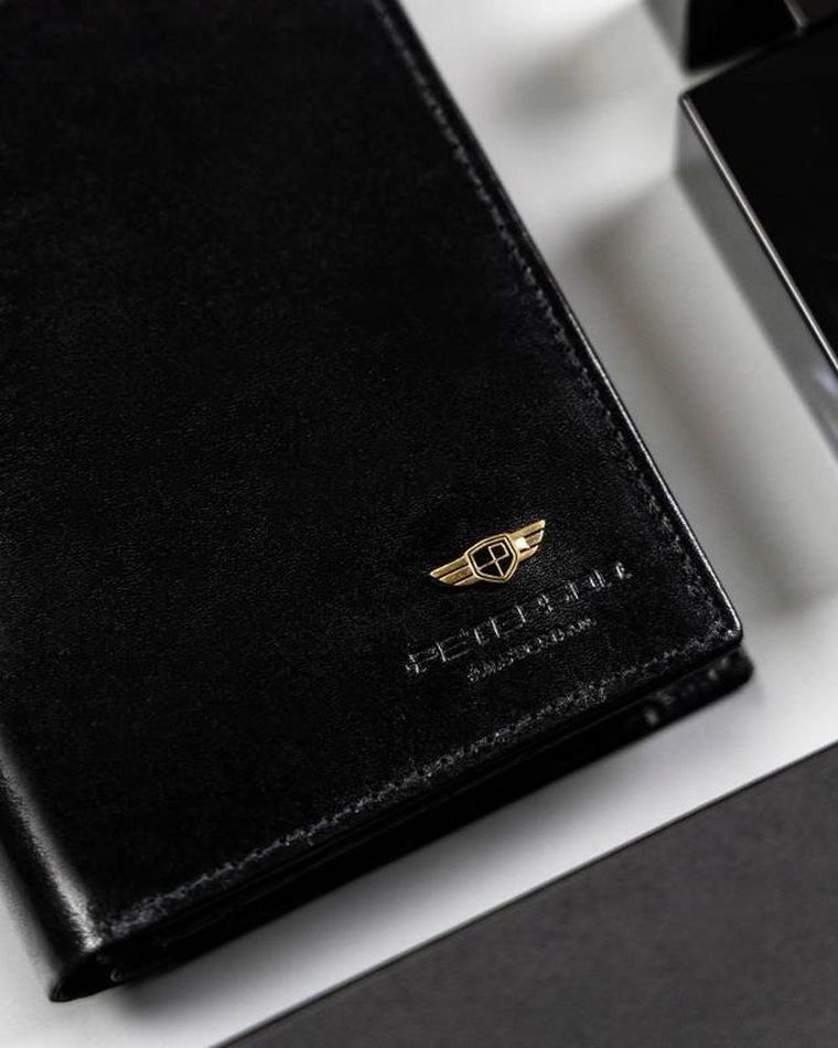 Portfel, czarny, skórzany, Peterson