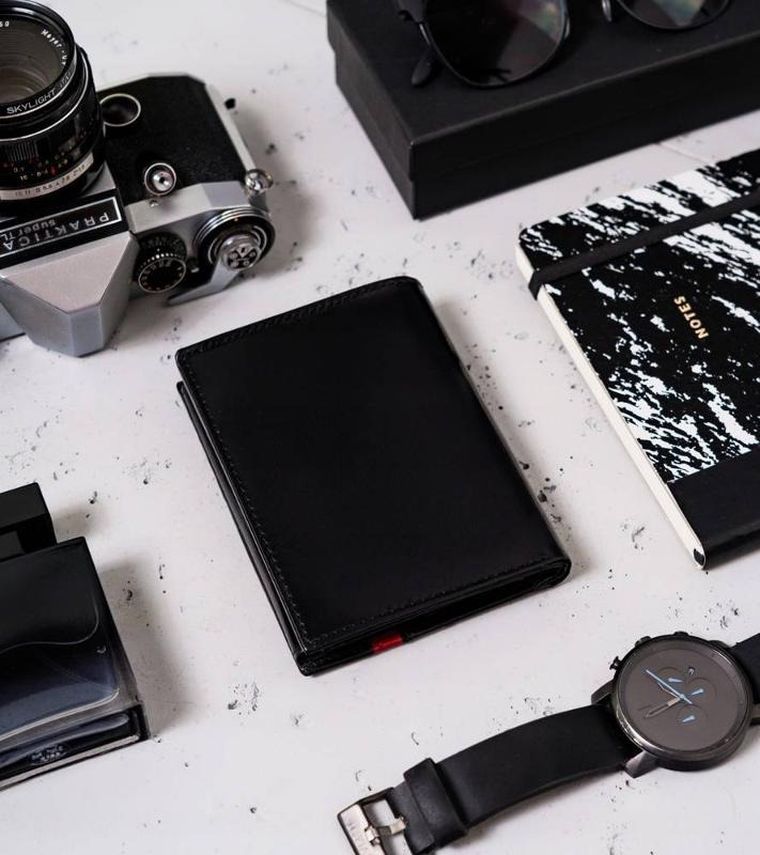 Portfel, czarny, skórzany, Peterson