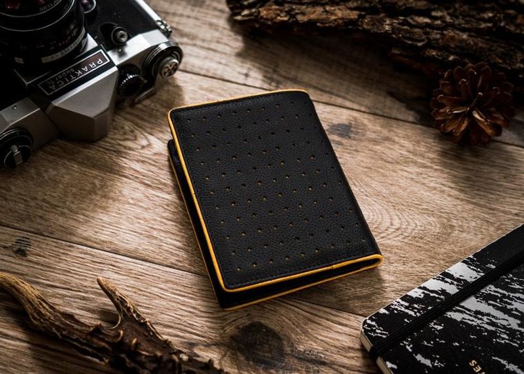 Portfel, czarny, skórzany, Peterson