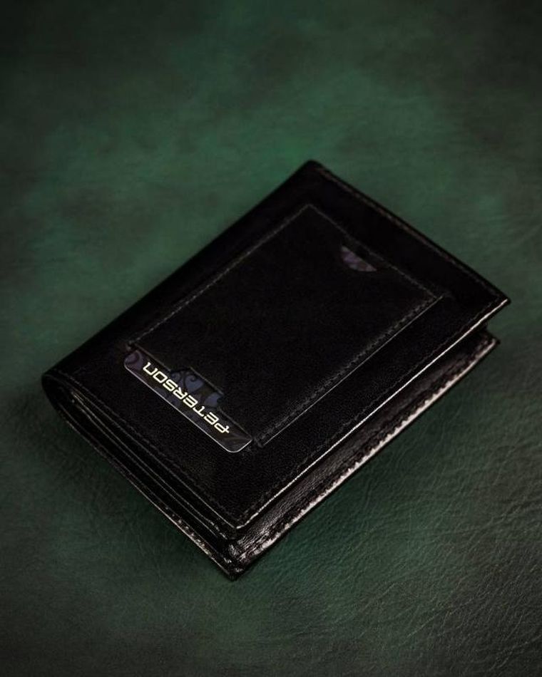 Portfel, czarny, skórzany, Peterson